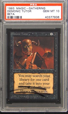 1993 MTG BETA DEMONIC TUTOR PSA 10 | eBay