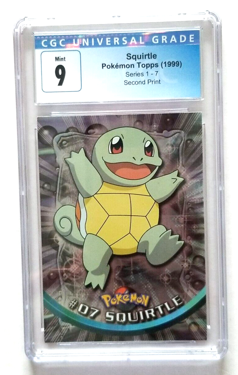 Pokemon Card Topps Chrome #07 Squirtle CGC 9 Mint (TV Animation