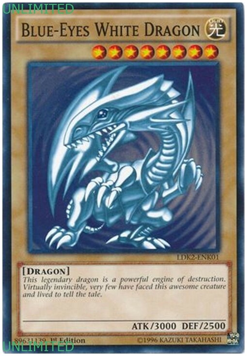 Blue-Eyes White Dragon X1 Mint (SDK art) - LDK2-ENK01 Unlimited