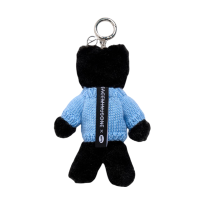 Monamhee x Peaceminusone Daihee Plush Keyring Black Cat with Daisy