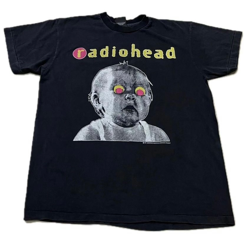 RADIOHEAD Vintage XL 1993 Pablo Honey Tour 90s Band Giant Tag T