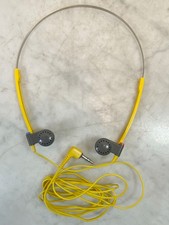 Sony Mdr-w15 Sports Yellow Dynamic Stereo Adjustable Headphones 1h