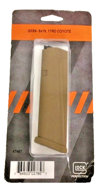 GLOCK 47779 19 x 9mm 10-Round Factory Magazine - Coyote Brown for