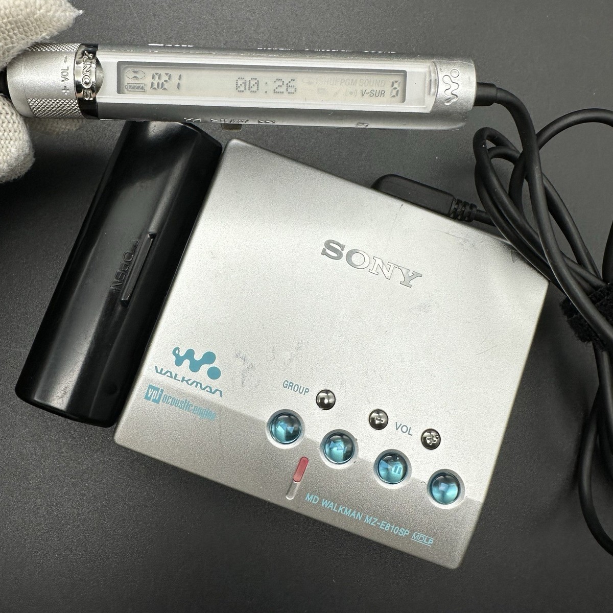 SONY MZ-E810SP Portable Minidisc Player with speaker Tested