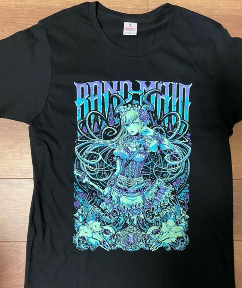 BAND-MAID bandmaid T-shirt Size L Blue Black Limited Japan NEW