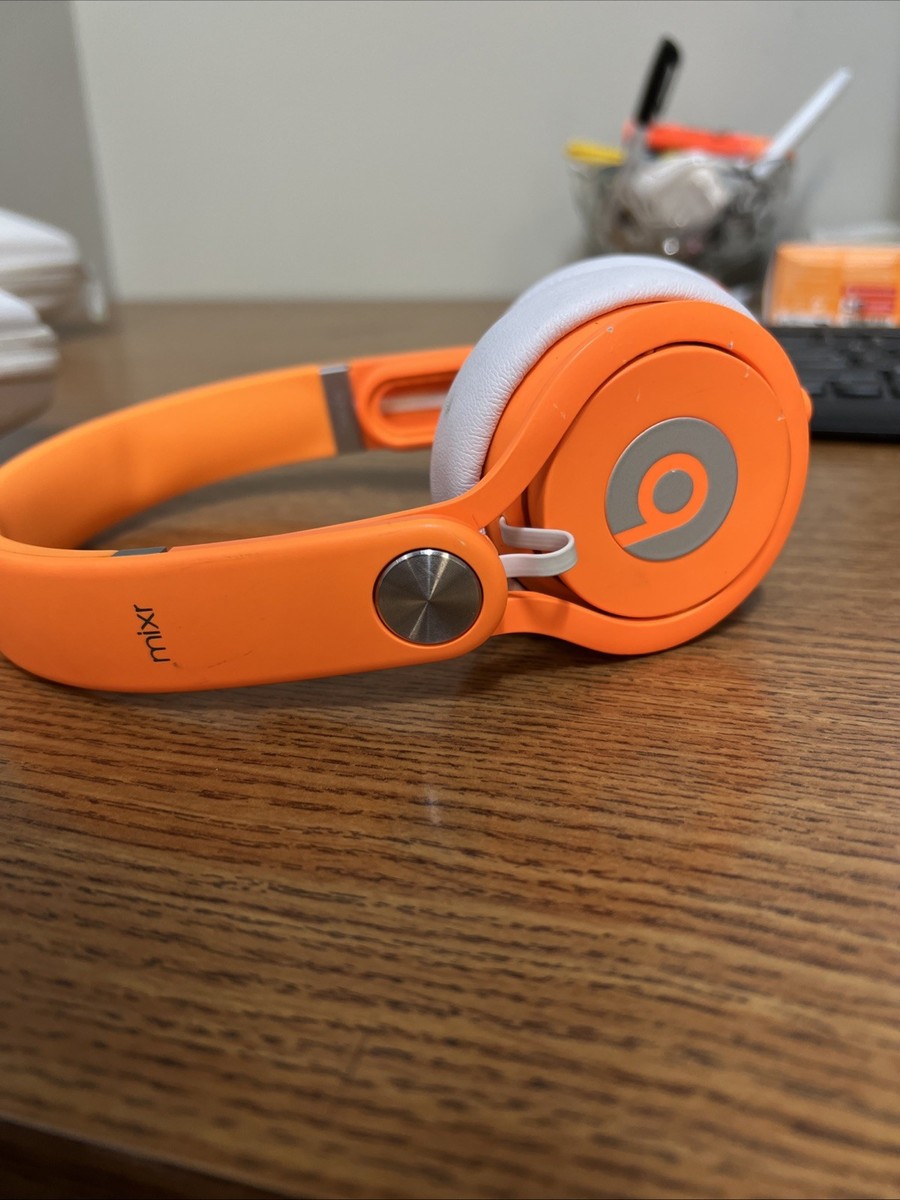 Beats by Dr. Dre Mixr Neon Orange Wired Over-Ear Headphones with
