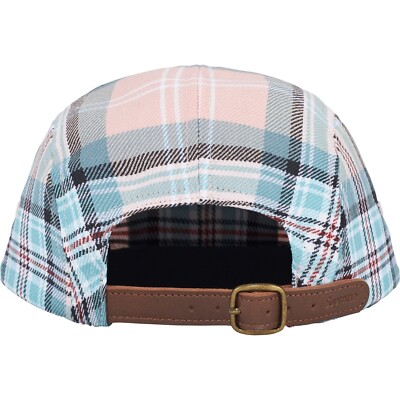Supreme Rose Plaid Lochcarron Camp Cap In hand DSWT free shipping