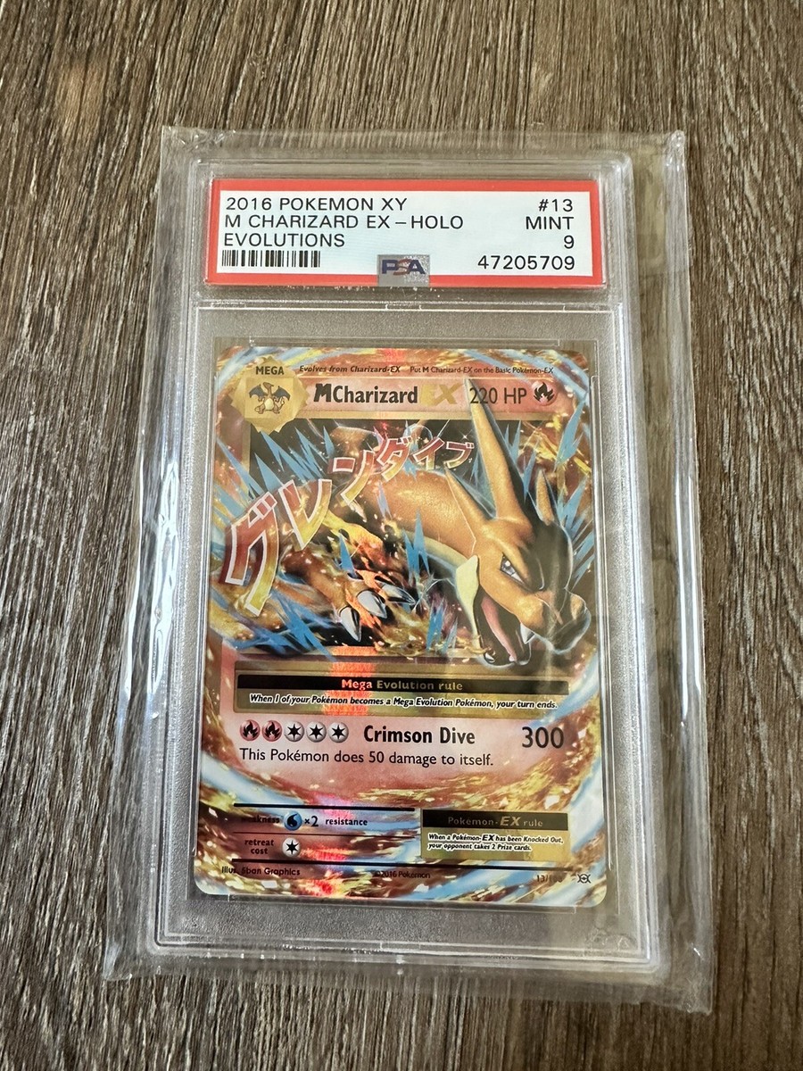 PSA 9 MINT Mega M Charizard EX 13/108 XY Evolutions Rare Pokemon