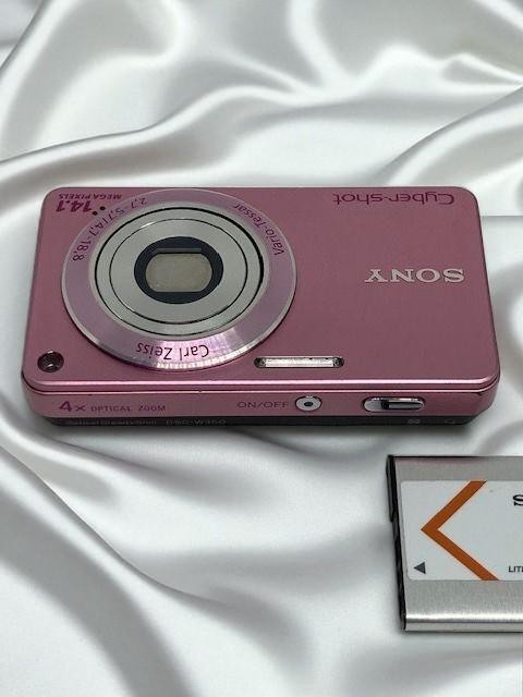 N Mint] Sony Cyber-shot DSC-W350 Pink 14.1MP Digital Camera