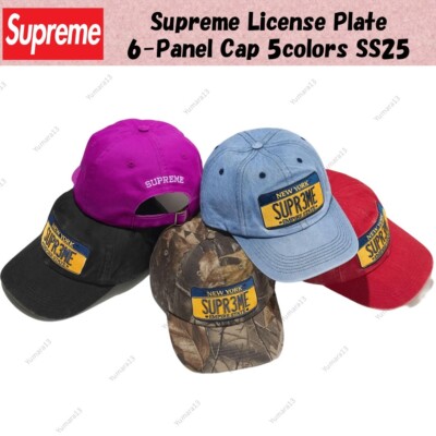 Supreme License Plate 6-Panel Cap 5colors SS25 | eBay