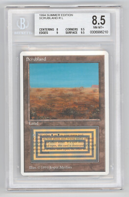 MTG Scrubland 英語版 リヴァイズド 3ED 白 黒 デュアルランド