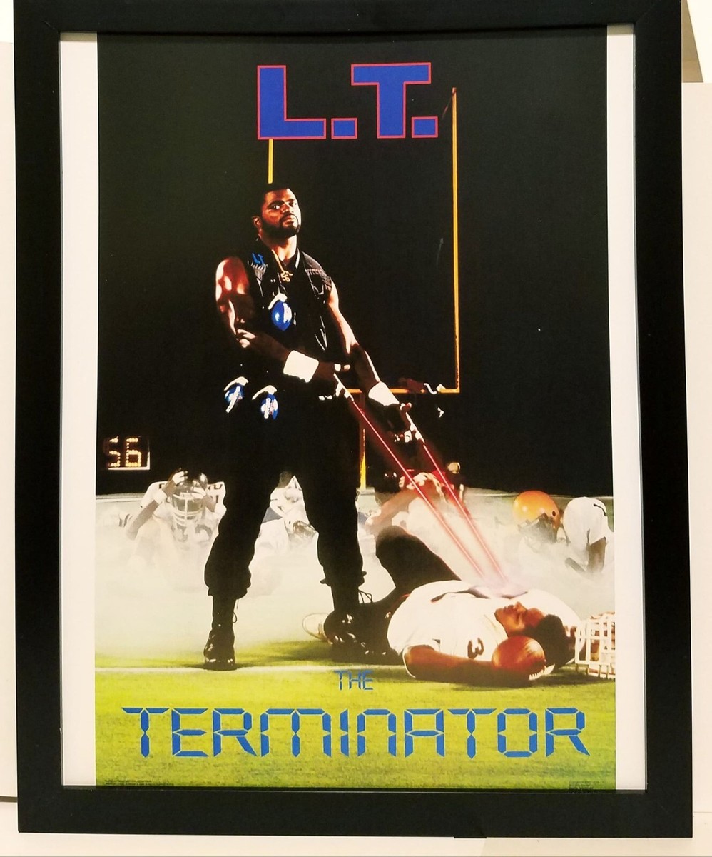 Lawrence Taylor NY Giants Costacos Brothers 8.5x11 FRAMED Print