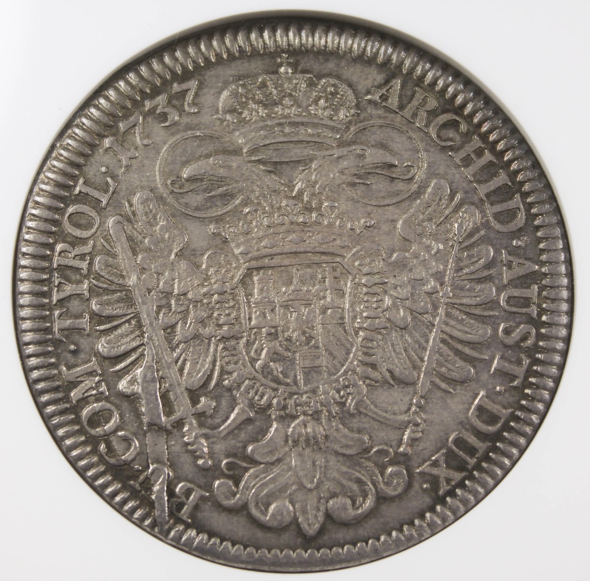 Austria Hall 1737 (3) 1 Thaler/Taler Silver Coin Charles VI Dav
