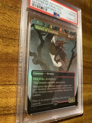 MTG✨MASTER OF CRUELTIES Brdless/Ext Art FOIL✨SLD Tragic Romance