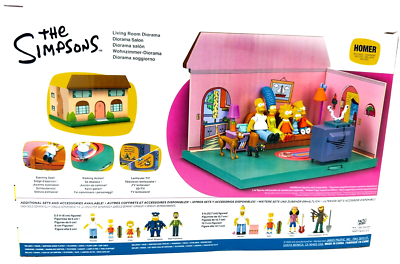 The Simpsons Living Room Diorama Playset (Includes Homer Simpson