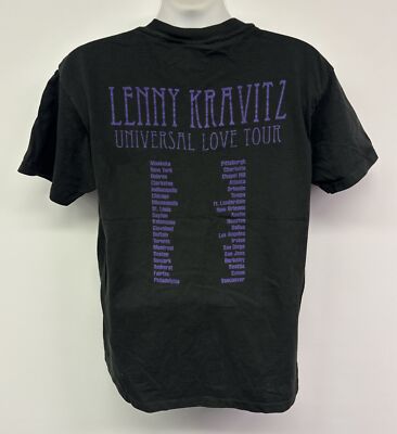 90'S Made Usa Vintage Giant Tag Lenny Kravitz Universal Love Tour