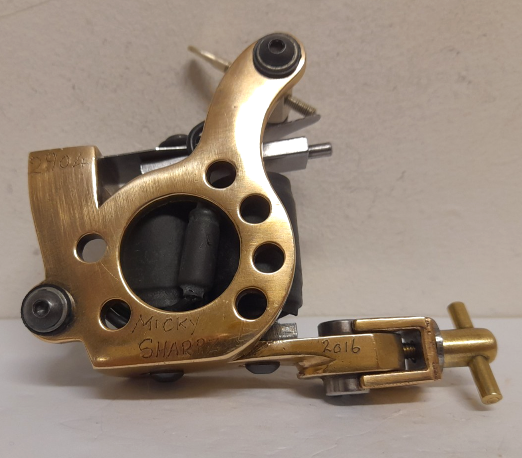Genuine Micky Sharpz 2016 Bronze T-Dial tattoo machine shader