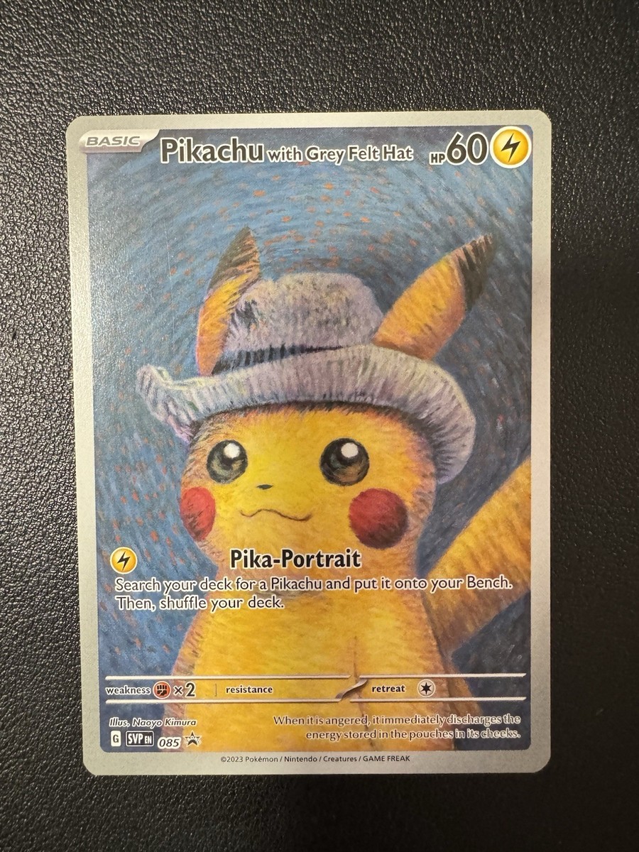 PokéMon x Van Gogh Pikachu with Grey Felt Hat 085 Sv: Scarlet