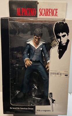 2004 MEZCO SCARFACE FIGURE 10” THE ENFORCER BLACK SUIT IN BOX AL