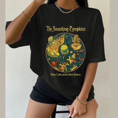 Vintage 1996 The Smashing Pumpkins Band Tour T-Shirt, Short Sleeve