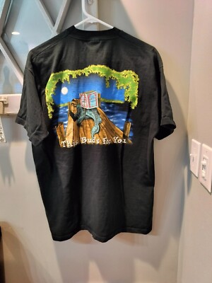 Vintage 1996 Budweiser Crocodile Frog T Shirt Double Sided Size XL