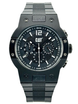 Caterpillar CAT N5.169.21.121 Black Polyurethane Strap Aluminium