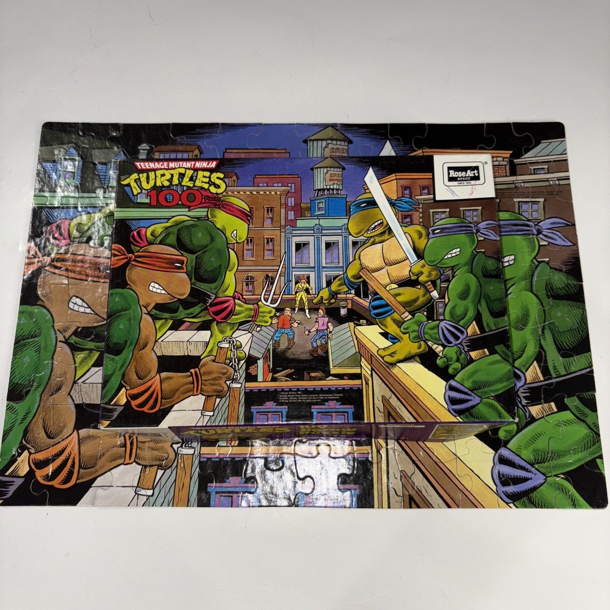 Vintage 1989 Teenage Mutant Ninja Turtles 100 Piece Puzzle