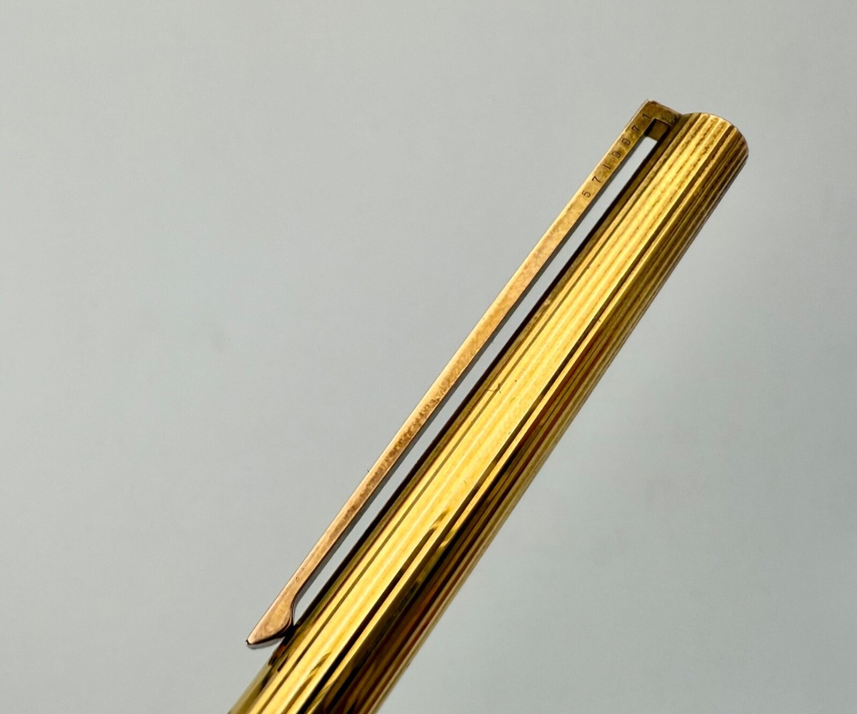 S.T. Dupont Classique Stylo Bille Gold Plated Ballpoint Pen | eBay
