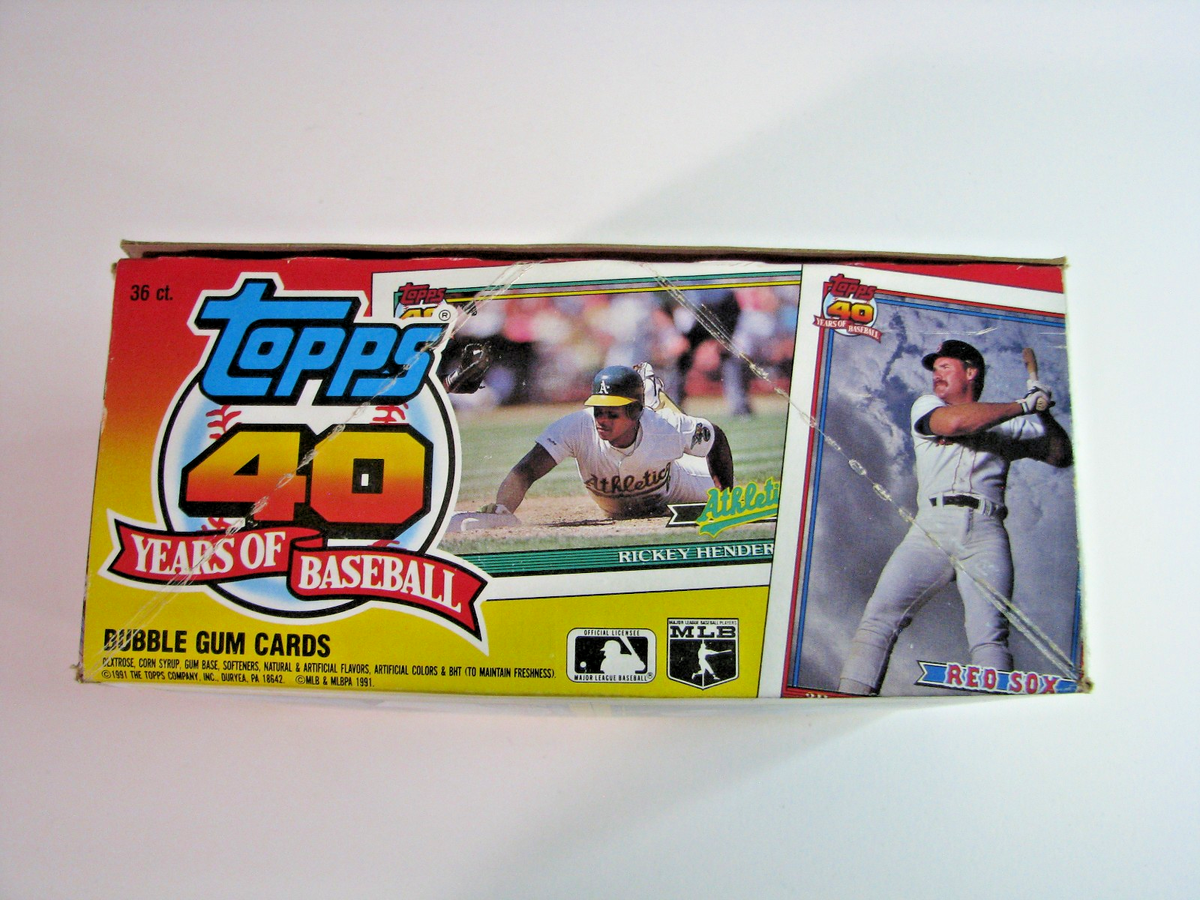 Vintage 1991 Topps 40 years of Baseball cards Full Box of 36