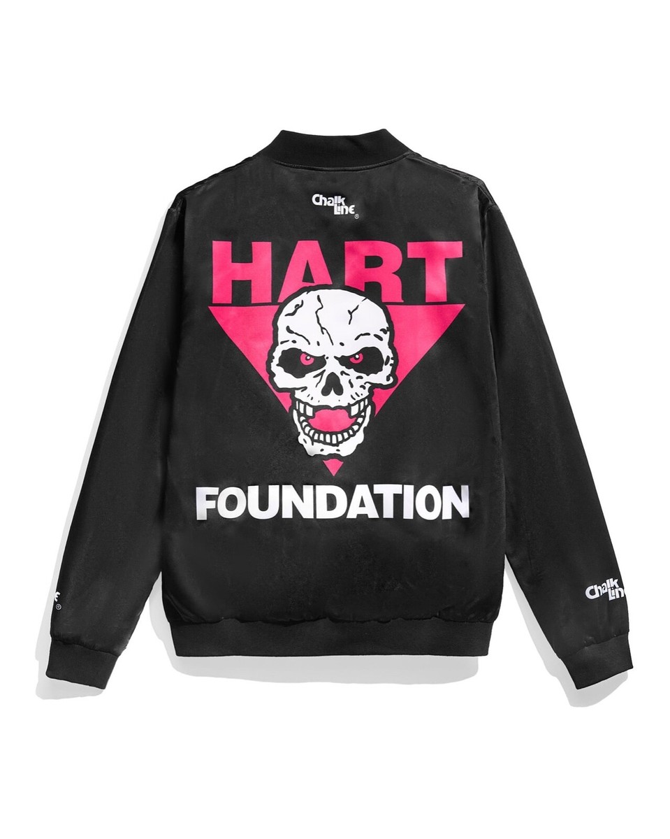 Chalk Line WWE The Hart Foundation Retro Satin Jacket BRAND NEW