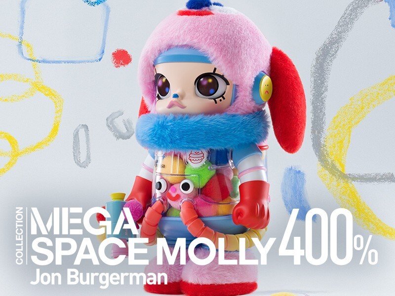 Pop Mart Mega Space Molly 400% Jon Burgerman Figure | eBay