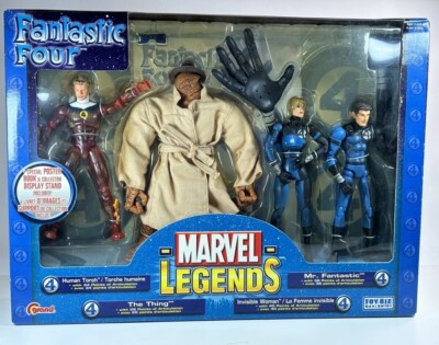 Vintage Marvel Legends Boxed Fantastic Four 4 Action Figure Set