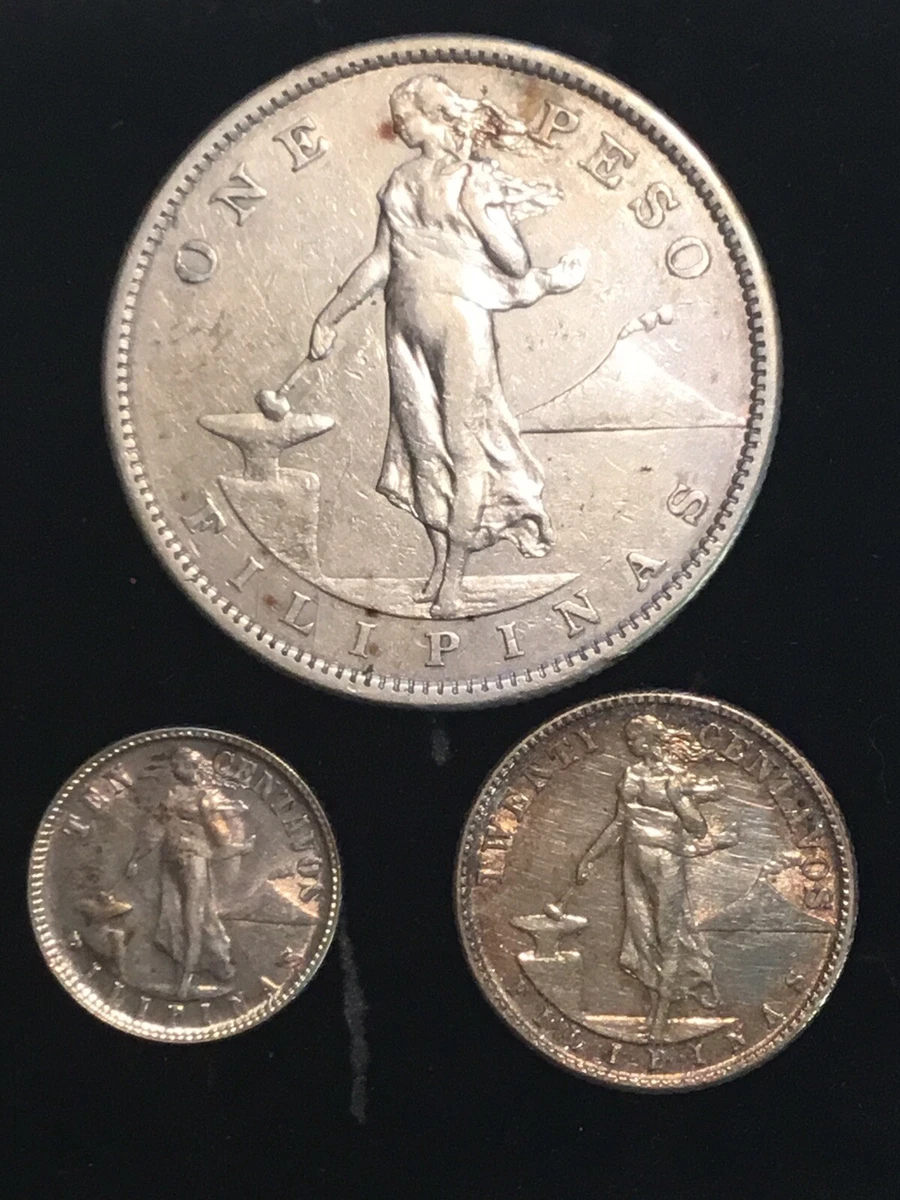 Circulated Silver 1907 Year U.S. Philippine Coins (1898-1946) for