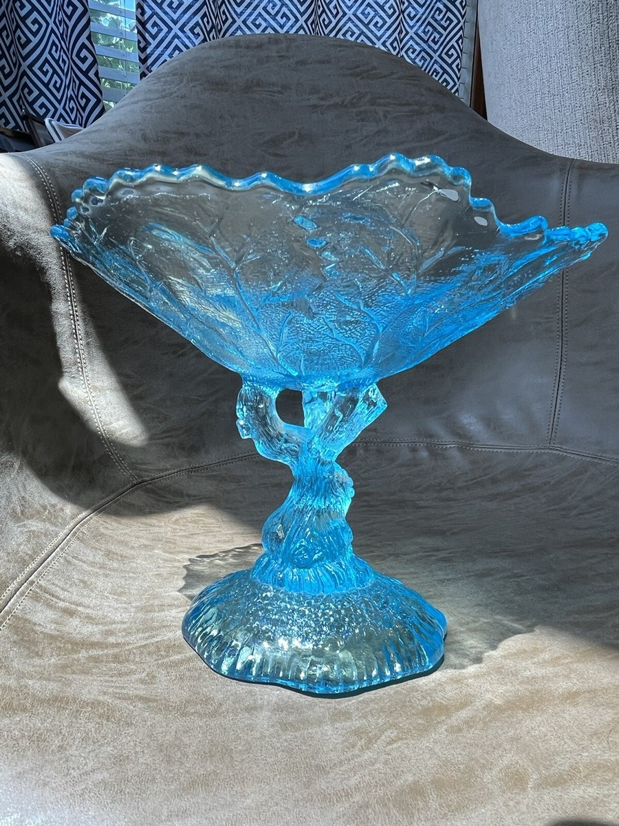 Vtg Antique French Glass Pedestal Bowl Compote Portieux