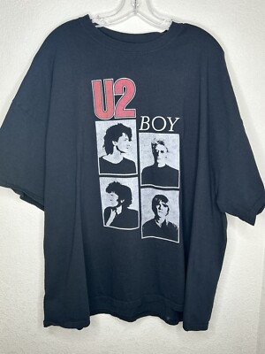 U2 Shirt Mens 4X Black Boy Album T Shirt Retro Rock Band Music Tee