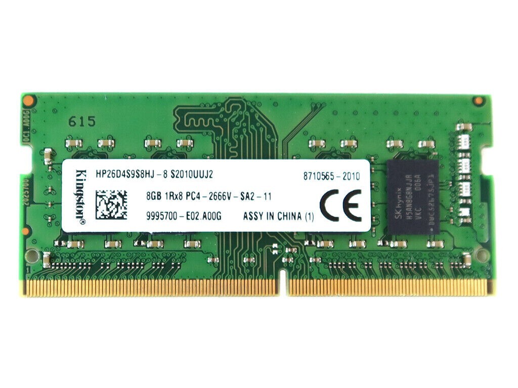 KINGSTON 8GB 1RX8 DDR4 SODIMM PC4-21300 2666MHZ 260-PIN MEMORY
