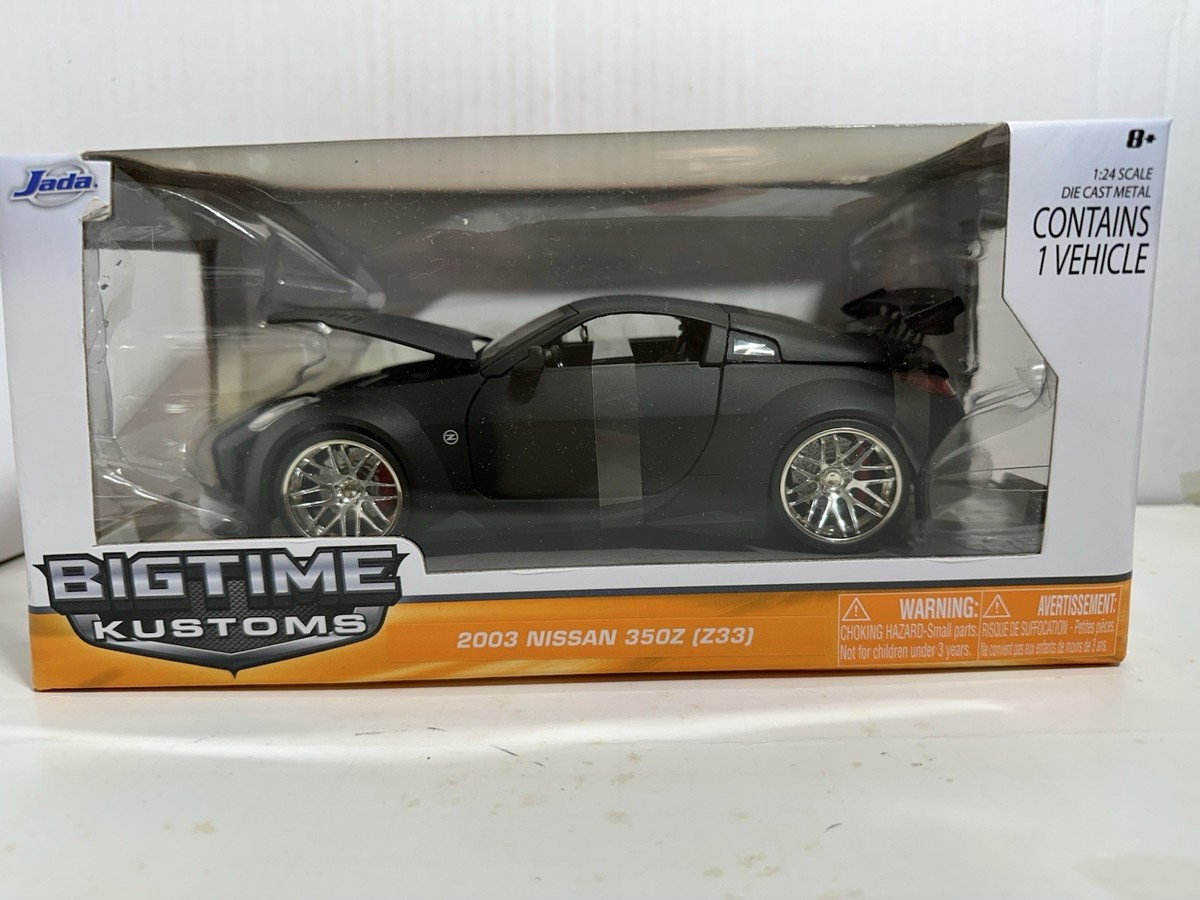 JADA BIGTIME BTK 2003 NISSAN 350Z MATTE BLACK 1:24 DIECAST MODEL