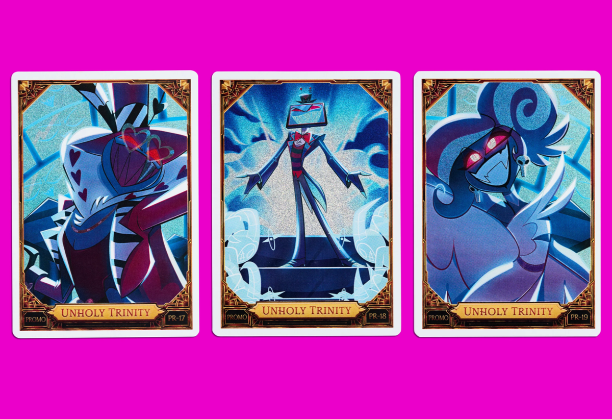 Hazbin Hotel Promo Trading Card Foil Unholy Trinity PR-17, PR-18
