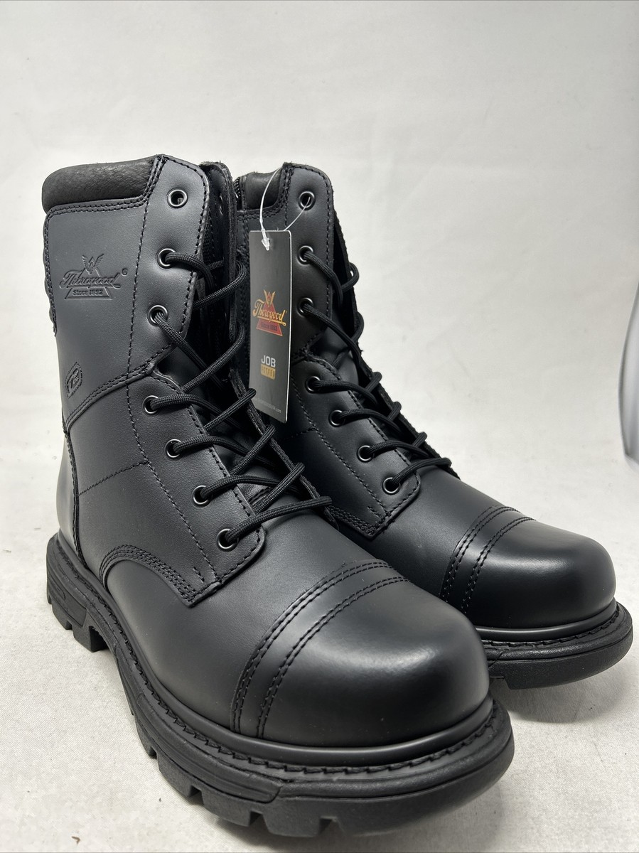 Thorogood GEN-Flex2 8” Side-Zip Black Tactical Boots Men Size 10.5