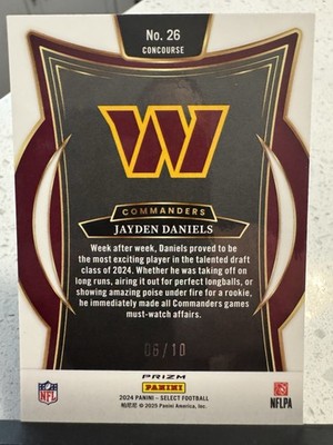 2024 panini select #26 Jayden Daniels concourse Gold Shock Prizm