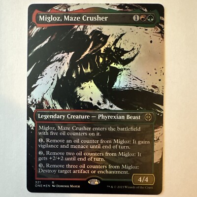 Migloz, Maze Crusher - Foil - Borderless Showcase NM, English MTG