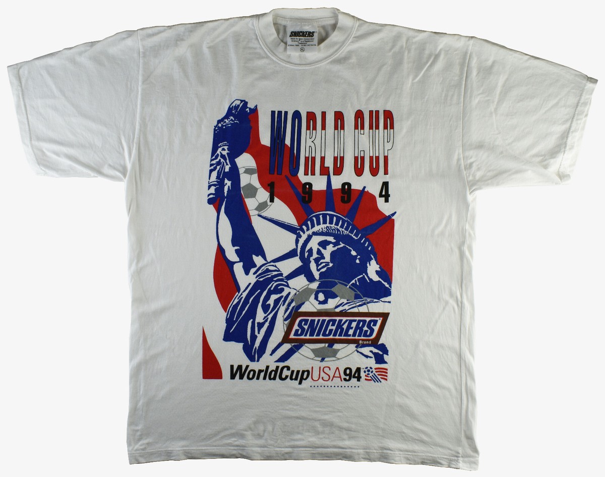 Rare Vintage 90s Snickers World Cup 1994 USA Tee T-Shirt Size XL