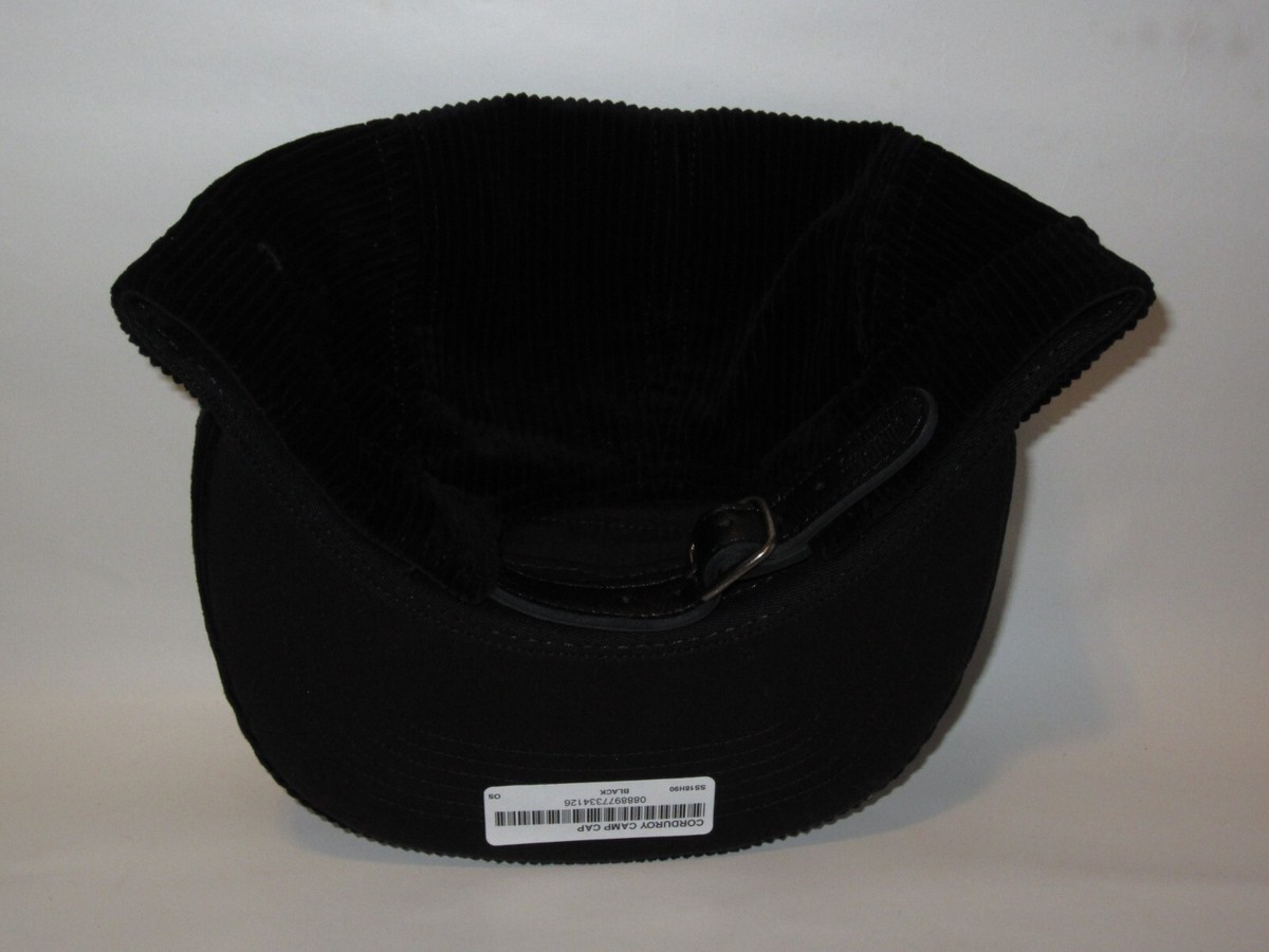 SUPREME New York Corduroy Camp Cap BLACK Hat Adjustable Strapback