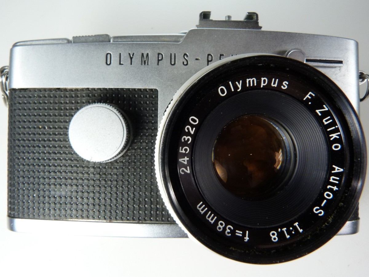 VINTAGE Olympus Pen F T Half Frame Film Camera,ZUIKO S 38/1.8 Lens