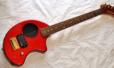 Fernandes ZO-3C ZO3 Custom NOMAD RED Built-in Amp travel guitar | eBay