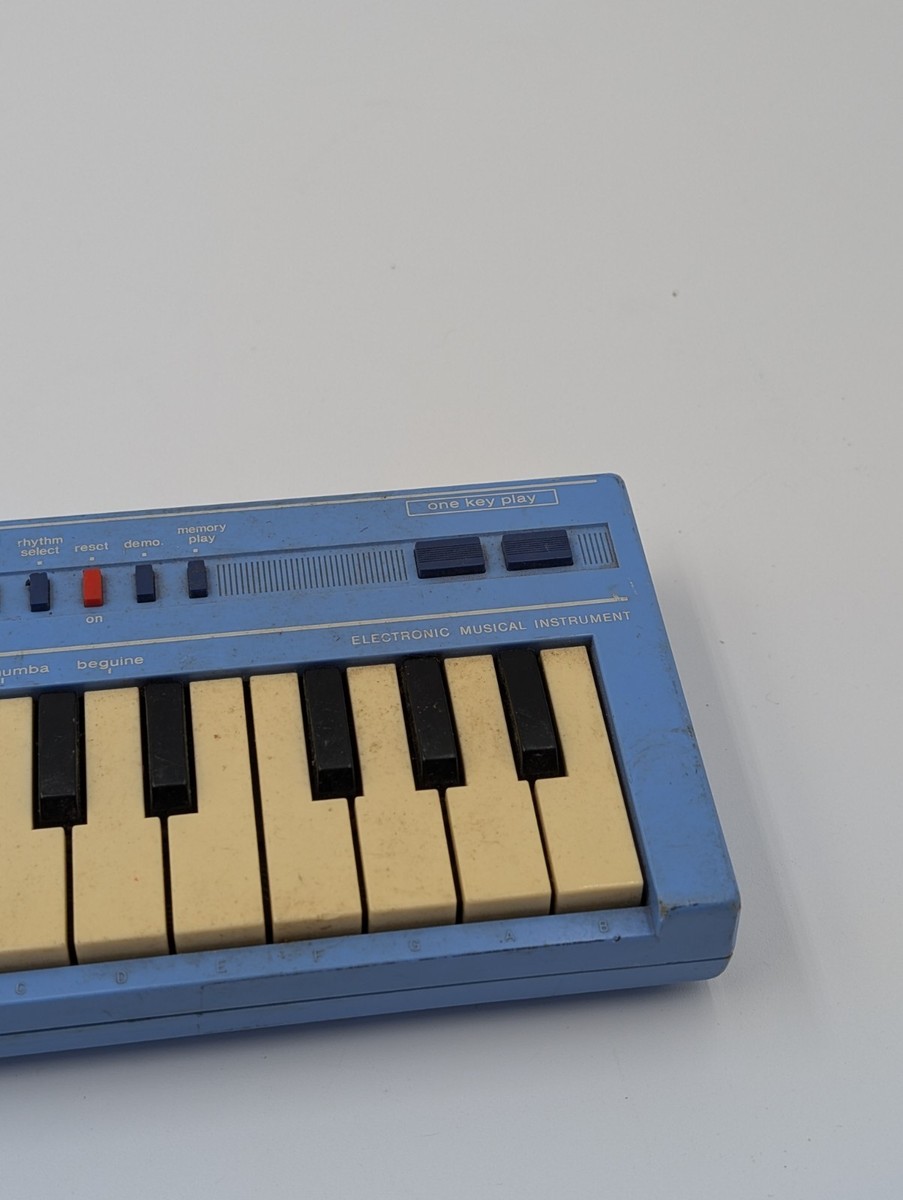 Vintage Casio PT-1 Rare Color Keyboard Mini Synthesizer Baby Blue