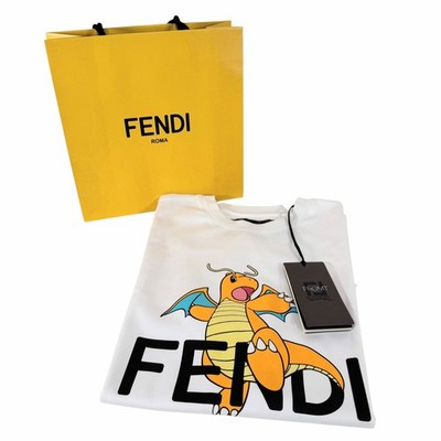Fendi x FRGMT x Pokémon Dragonite White T-Shirt XS Limited Edition