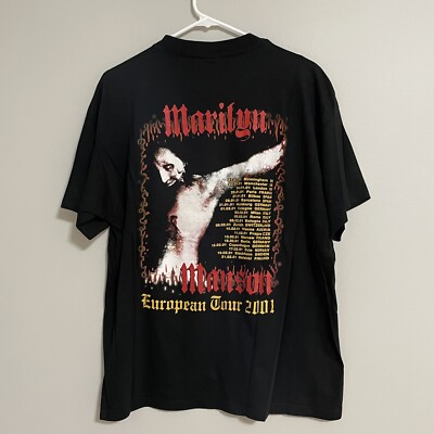 RARE Marilyn Manson European Tour T Shirt XL Large 2001 Original