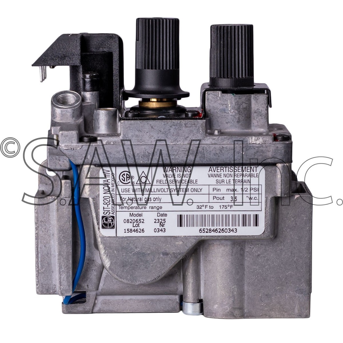 H1657 Lennox 820 Nova Mv OEM Natural Gas Valve for Direct Vent