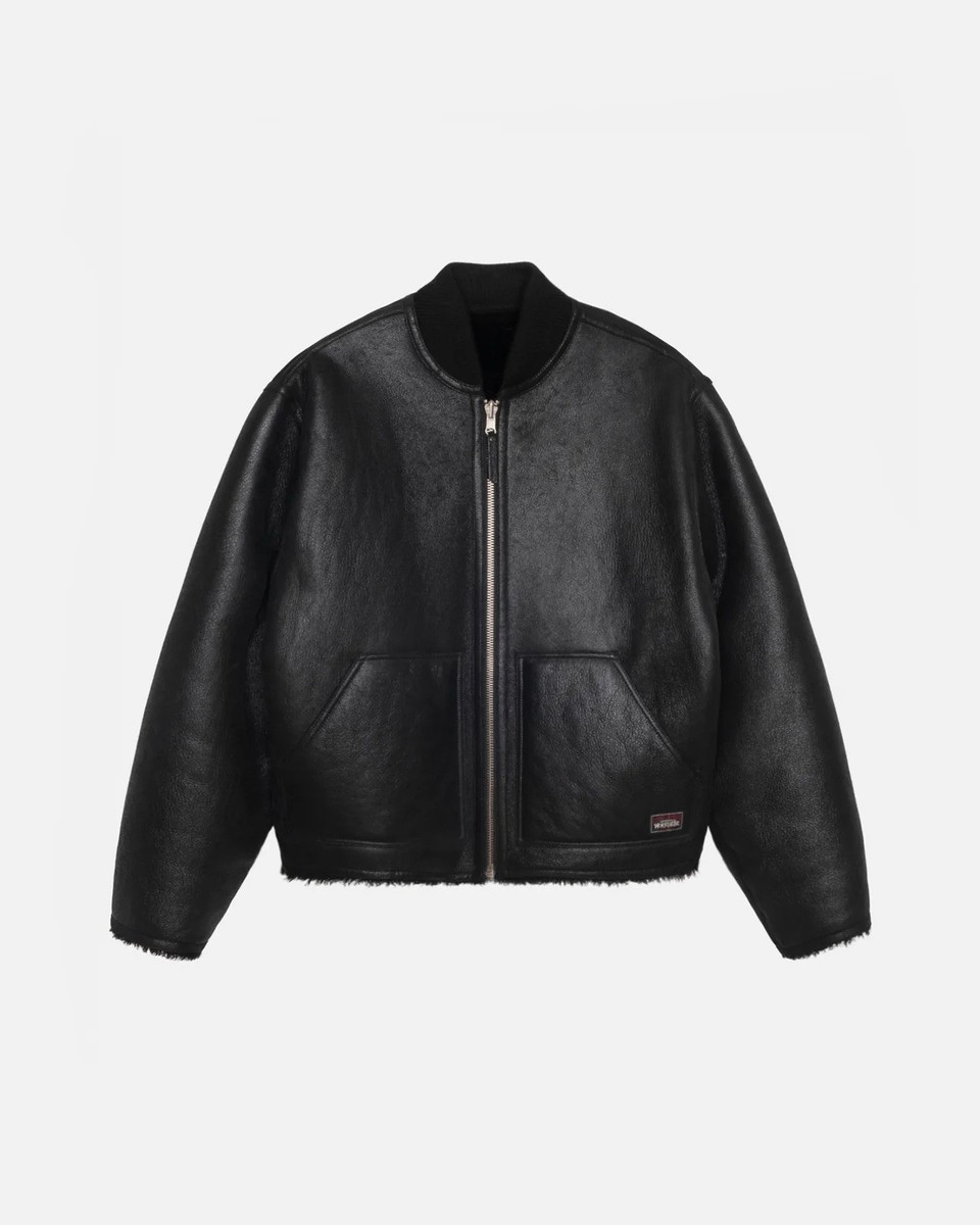 本日限定価格stussy leather bomber jacket Leather Built Bomber